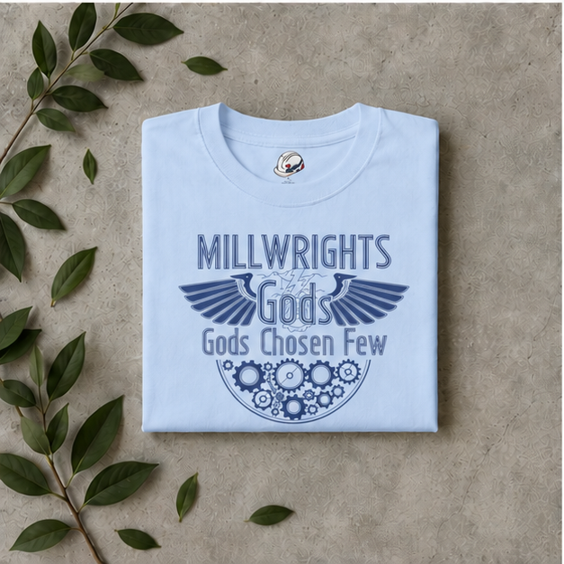 Millwrights Gods Chosen Few Men's Blueprint Graphic T-Shirt