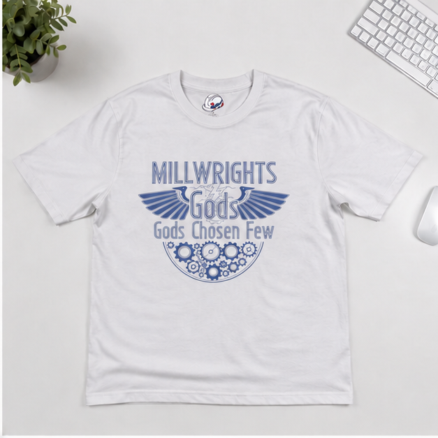 Millwrights Gods Chosen Few Men's Blueprint Graphic T-Shirt
