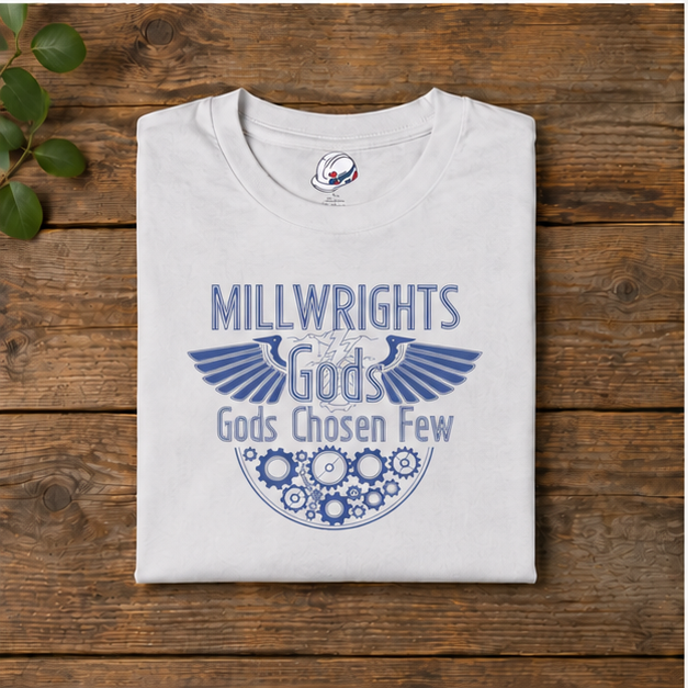 Millwrights Gods Chosen Few Men's Blueprint Graphic T-Shirt