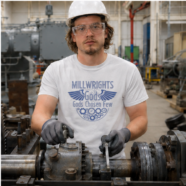 Millwrights Gods Chosen Few Men's Blueprint Graphic T-Shirt