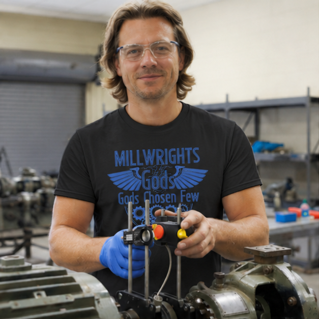 Millwrights Gods Chosen Few Men's Blueprint Graphic T-Shirt
