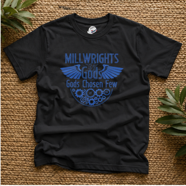 Millwrights Gods Chosen Few Men's Blueprint Graphic T-Shirt