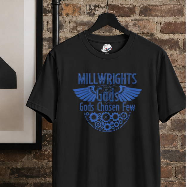 Millwrights Gods Chosen Few Men's Blueprint Graphic T-Shirt