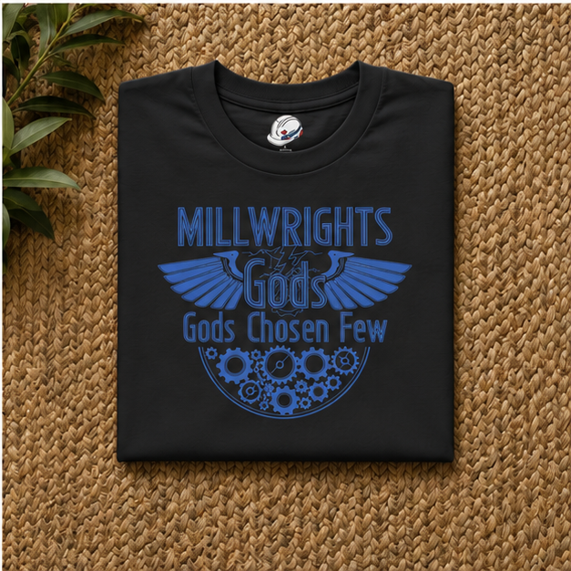 Millwrights Gods Chosen Few Men's Blueprint Graphic T-Shirt