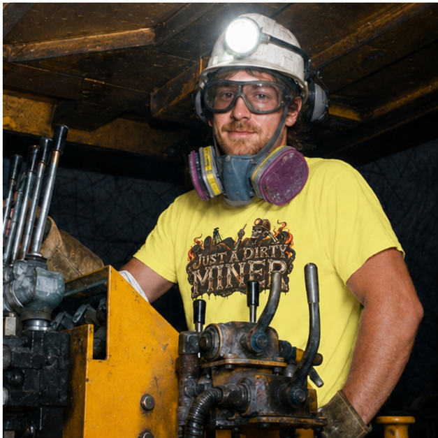 Just a Dirty Miner Skeleton Attitude Men's T-Shirt