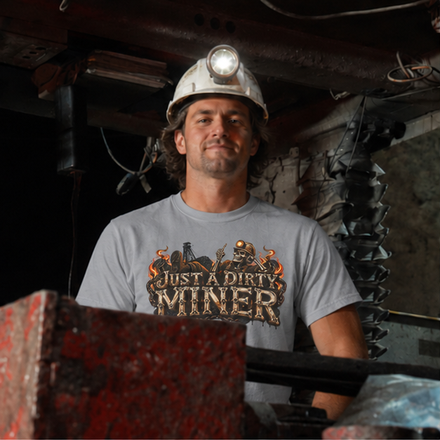 Just a Dirty Miner Skeleton Attitude Men's T-Shirt