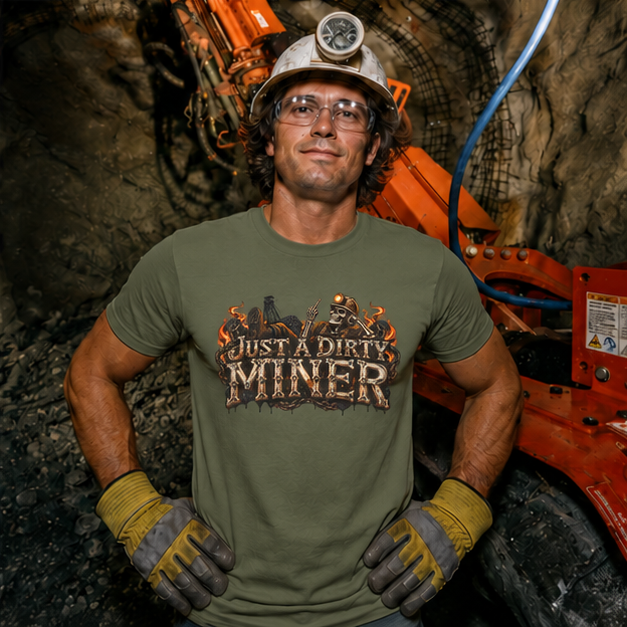 Just a Dirty Miner Skeleton Attitude Men's T-Shirt