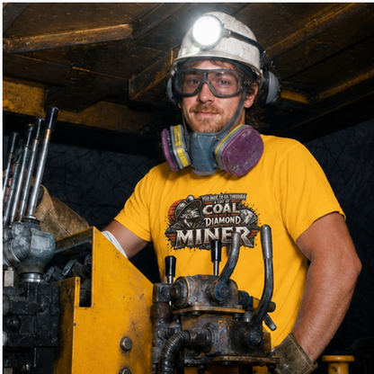 You Have To Go Through A Lot Of Coal To Get A Diamond Miner Men's T-Shirt