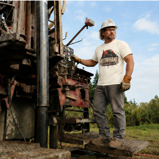 Motorhand Built on Blood, Sweat, & Oil Rig Worker Men's T-Shirt