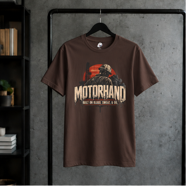 Motorhand Built on Blood, Sweat, & Oil Rig Worker Men's T-Shirt