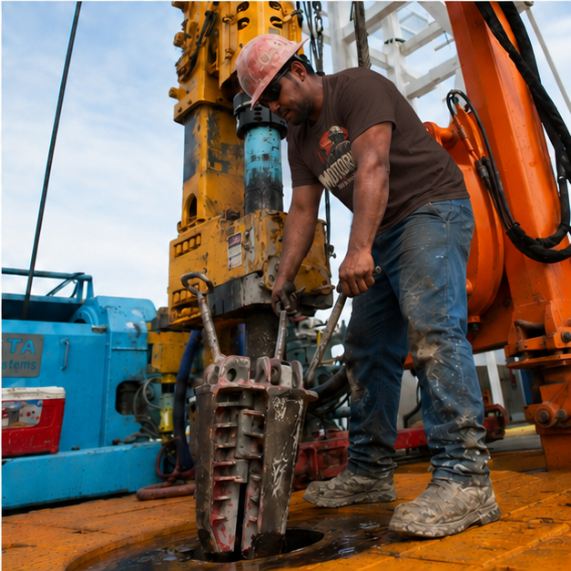 Motorhand Built on Blood, Sweat, & Oil Rig Worker Men's T-Shirt