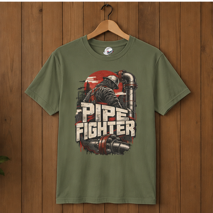 Pipe Fighter Hardhat Worker & Flanged Pipe Men's T-Shirt