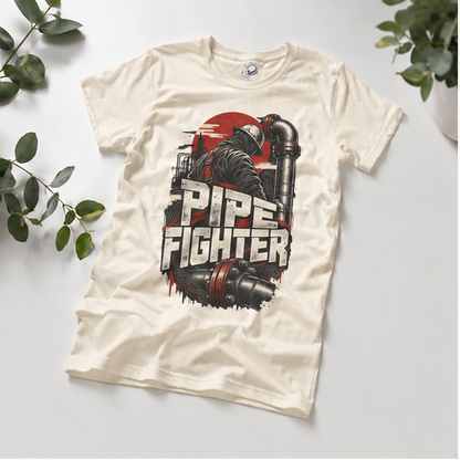 Pipe Fighter Hardhat Worker & Flanged Pipe Men's T-Shirt