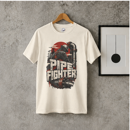 Pipe Fighter Hardhat Worker & Flanged Pipe Men's T-Shirt