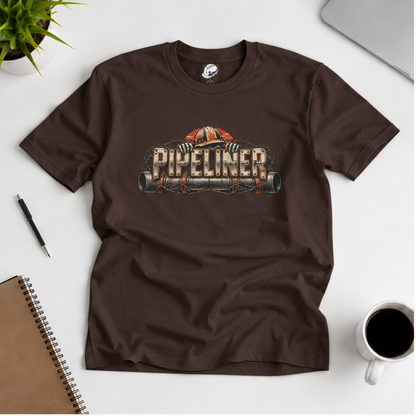 Pipeliner Hardhat Skeleton Hands & Barbed Wire Men's T-Shirt