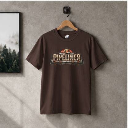 Pipeliner Hardhat Skeleton Hands & Barbed Wire Men's T-Shirt