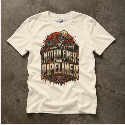 Nothin Finer Than A Pipeliner Skeleton & Chained Pipeline Men's T-Shirt