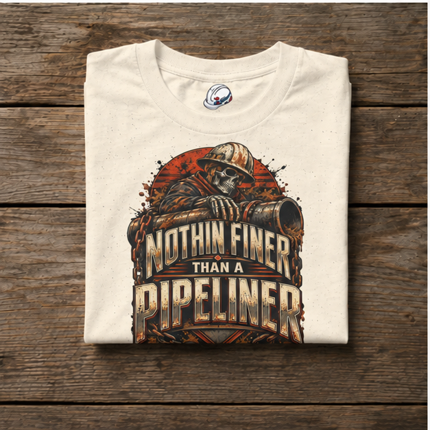 Nothin Finer Than A Pipeliner Skeleton & Chained Pipeline Men's T-Shirt