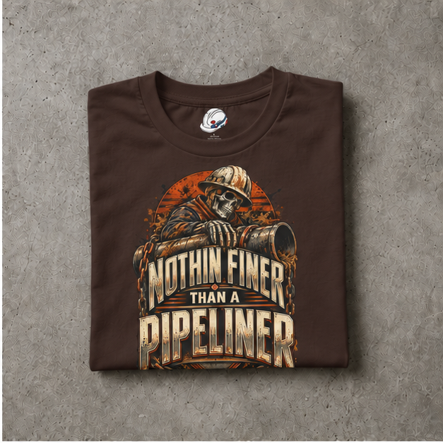 Nothin Finer Than A Pipeliner Skeleton & Chained Pipeline Men's T-Shirt
