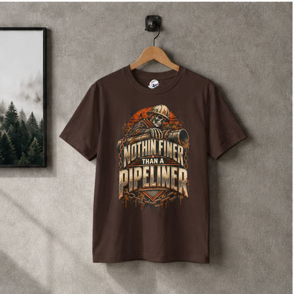 Nothin Finer Than A Pipeliner Skeleton & Chained Pipeline Men's T-Shirt