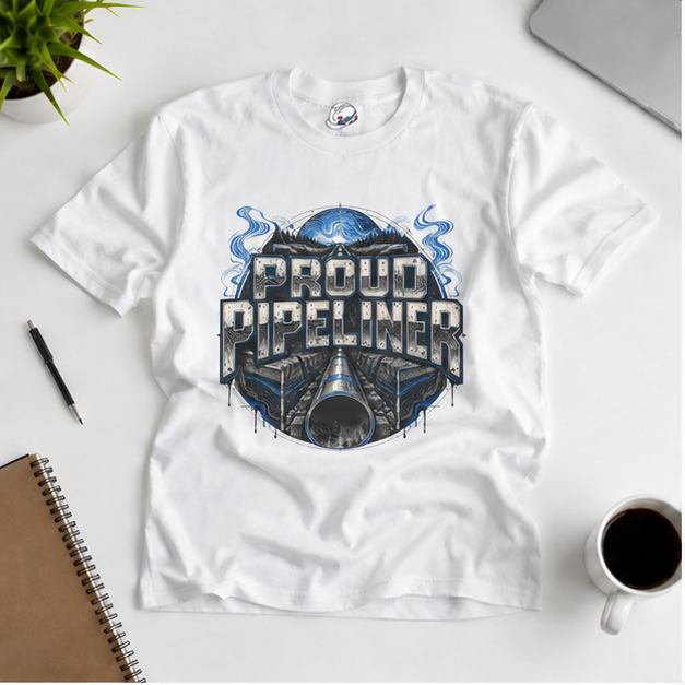 Proud Pipeliner Cutaway Pipeline & Topographic Lines Men's T-Shirt