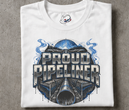 Proud Pipeliner Cutaway Pipeline & Topographic Lines Men's T-Shirt