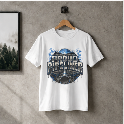 Proud Pipeliner Cutaway Pipeline & Topographic Lines Men's T-Shirt