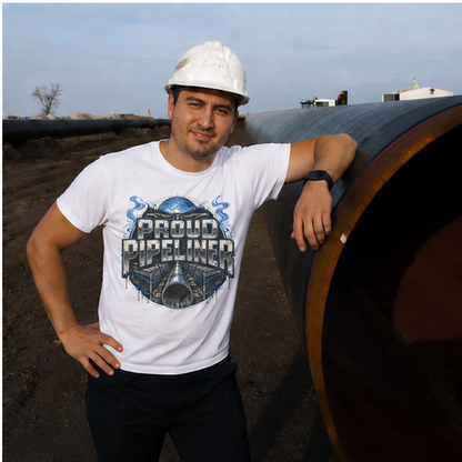 Proud Pipeliner Cutaway Pipeline & Topographic Lines Men's T-Shirt