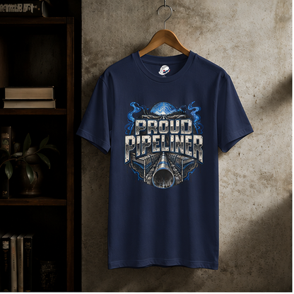 Proud Pipeliner Cutaway Pipeline & Topographic Lines Men's T-Shirt