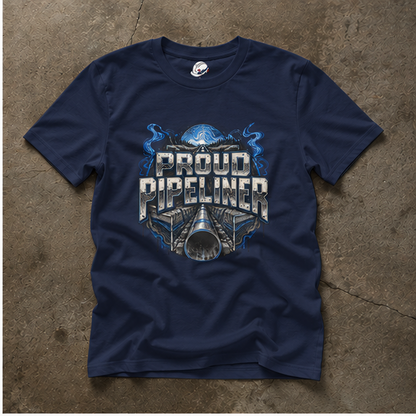 Proud Pipeliner Cutaway Pipeline & Topographic Lines Men's T-Shirt