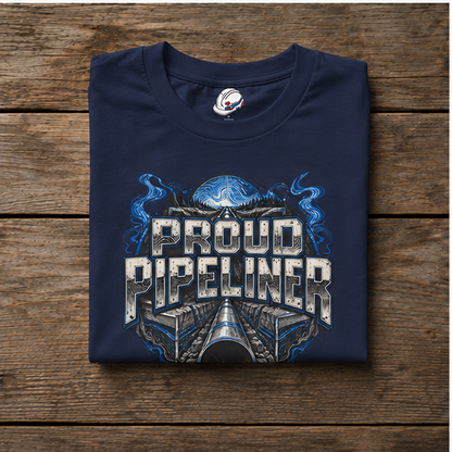 Proud Pipeliner Cutaway Pipeline & Topographic Lines Men's T-Shirt