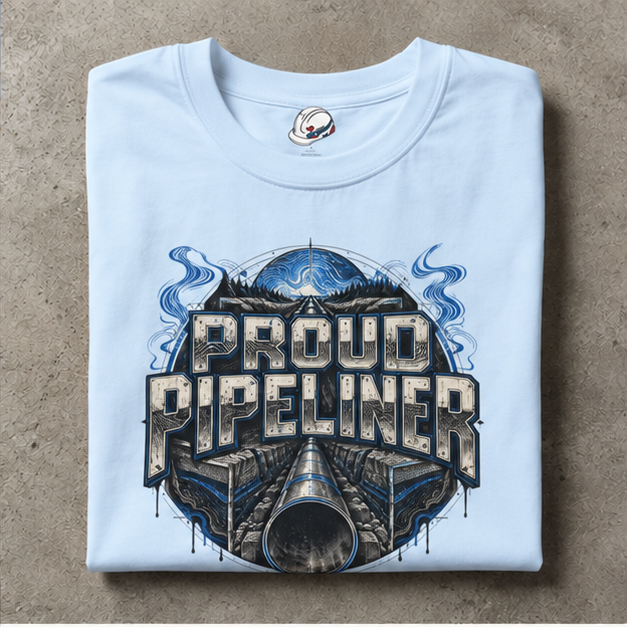 Proud Pipeliner Cutaway Pipeline & Topographic Lines Men's T-Shirt