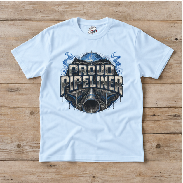 Proud Pipeliner Cutaway Pipeline & Topographic Lines Men's T-Shirt