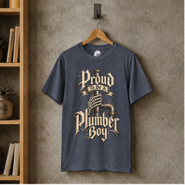 Proud To Be A Plumber Boy Skeletal Pipework Men's T-Shirt