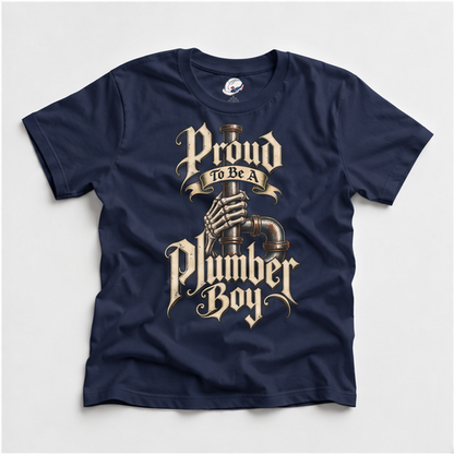 Proud To Be A Plumber Boy Skeletal Pipework Men's T-Shirt