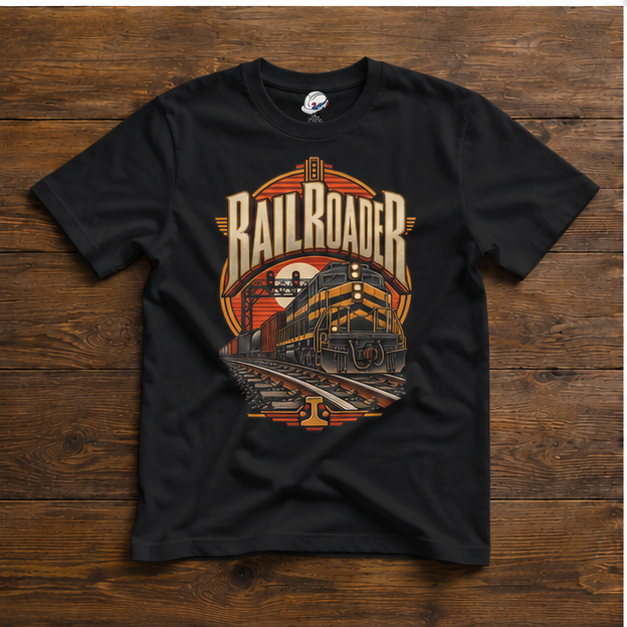 Railroader Vintage Freight Locomotive Men's T-Shirt