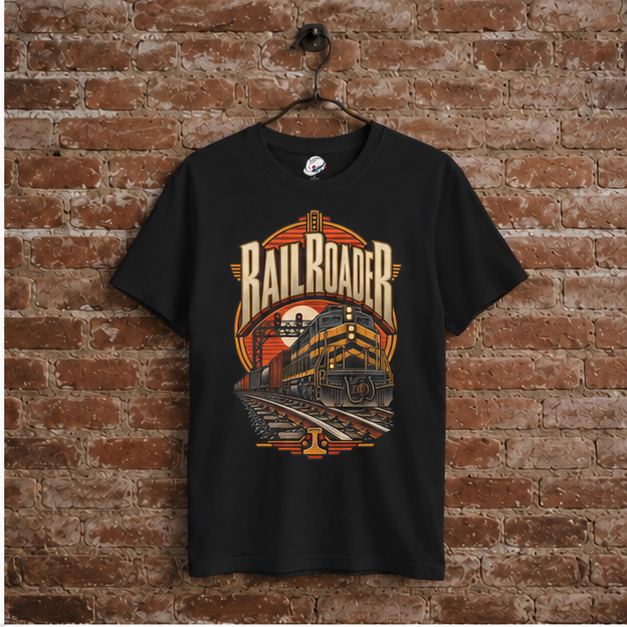 Railroader Vintage Freight Locomotive Men's T-Shirt