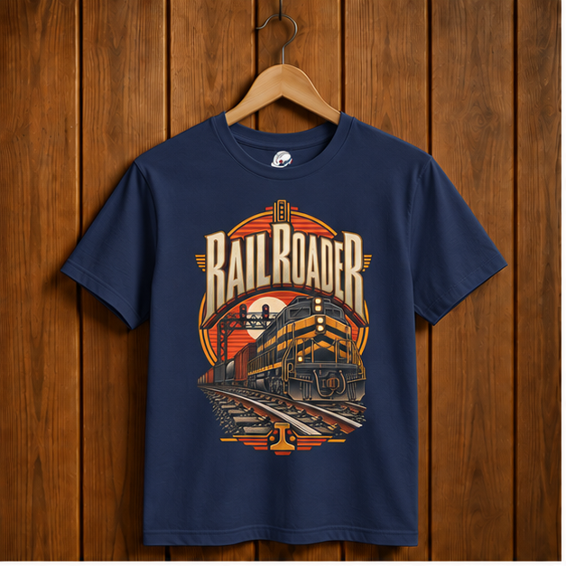 Railroader Vintage Freight Locomotive Men's T-Shirt