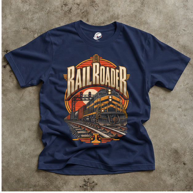Railroader Vintage Freight Locomotive Men's T-Shirt
