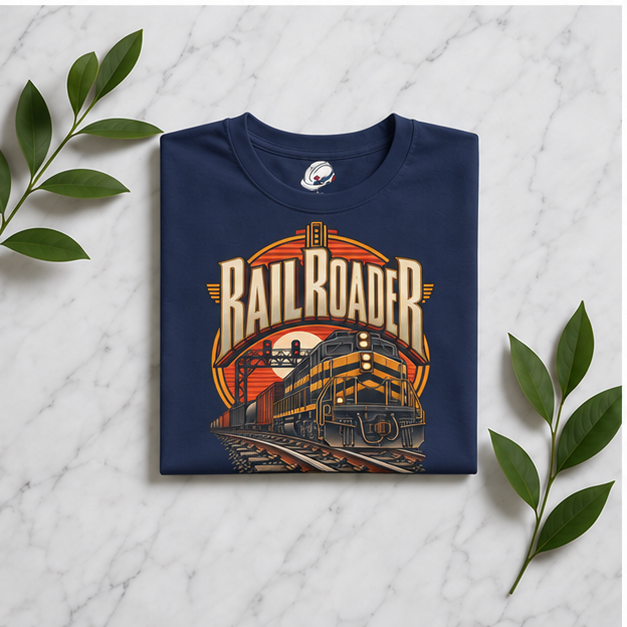 Railroader Vintage Freight Locomotive Men's T-Shirt
