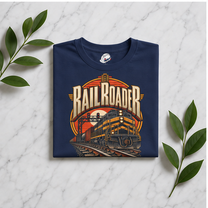 Railroader Vintage Freight Locomotive Men's T-Shirt