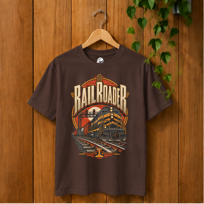 Railroader Vintage Freight Locomotive Men's T-Shirt