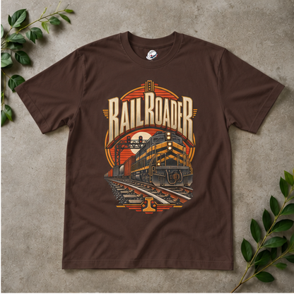 Railroader Vintage Freight Locomotive Men's T-Shirt