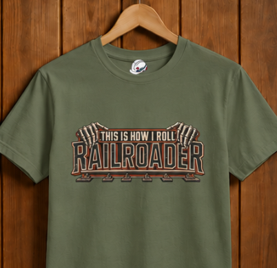 This Is How I Roll Railroader Skeletal Hands Men's T-Shirt