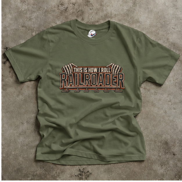 This Is How I Roll Railroader Skeletal Hands Men's T-Shirt