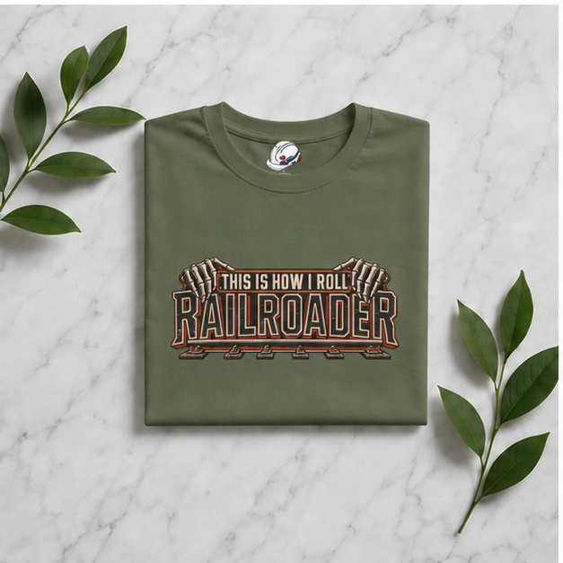 This Is How I Roll Railroader Skeletal Hands Men's T-Shirt