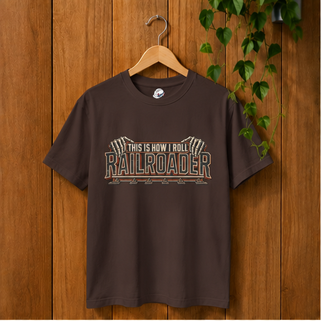 This Is How I Roll Railroader Skeletal Hands Men's T-Shirt