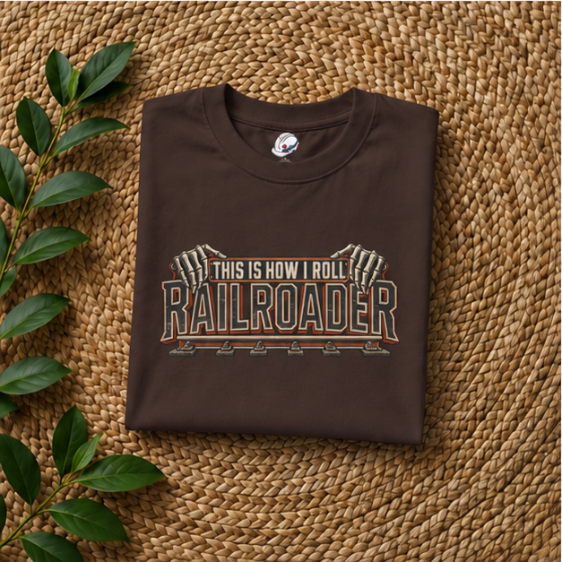 This Is How I Roll Railroader Skeletal Hands Men's T-Shirt