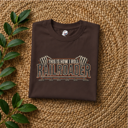 This Is How I Roll Railroader Skeletal Hands Men's T-Shirt