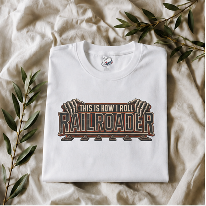 This Is How I Roll Railroader Skeletal Hands Men's T-Shirt